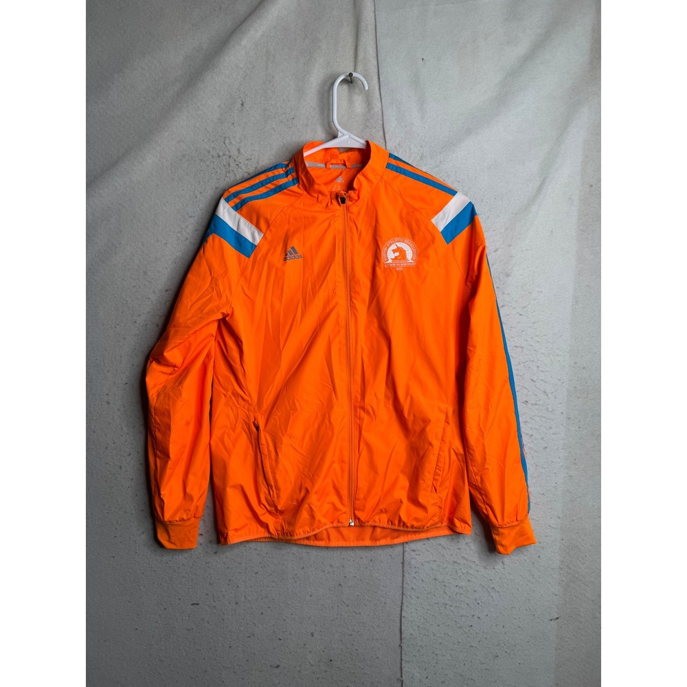 Adidas 2014 Boston Marathon Celebration Jacket Womens Medium Orange BAA 118th